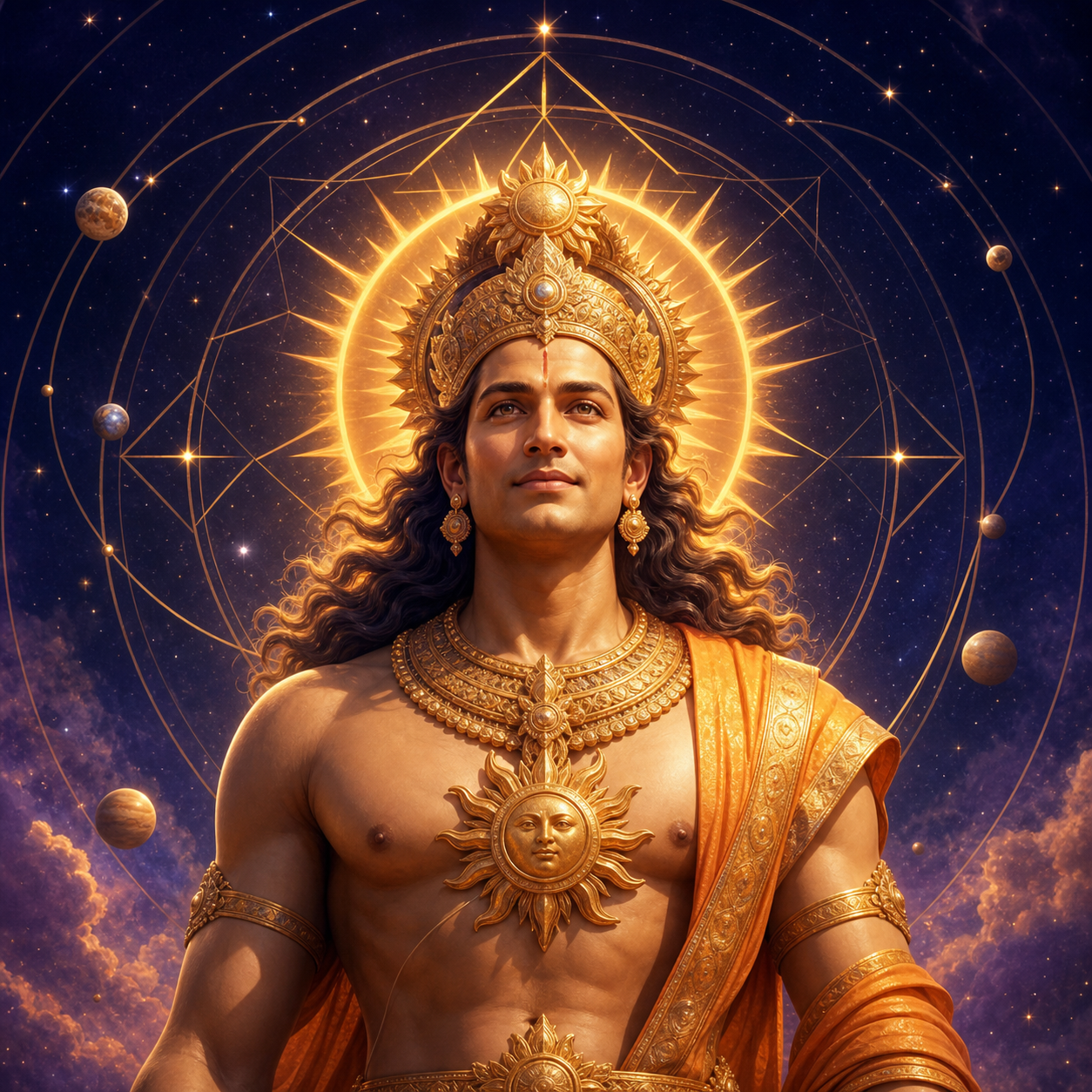 Radiant Surya, the solar deity