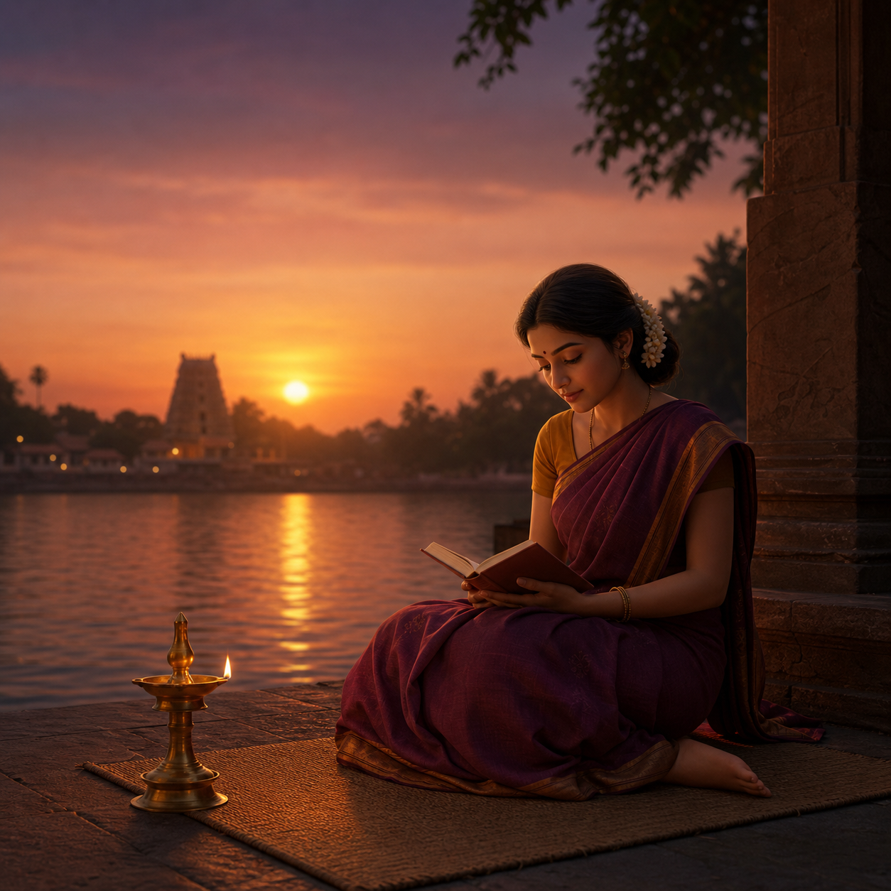 A seeker in quiet reflection